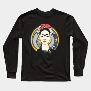 FRIDA KAHLO Mexican Feminist portrait Long Sleeve T-Shirt